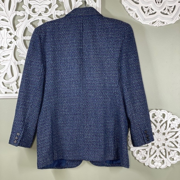 Lizwear Petite Blazer Suit Jacket Tweed Wool Blend Heather - Picture 7 of 8